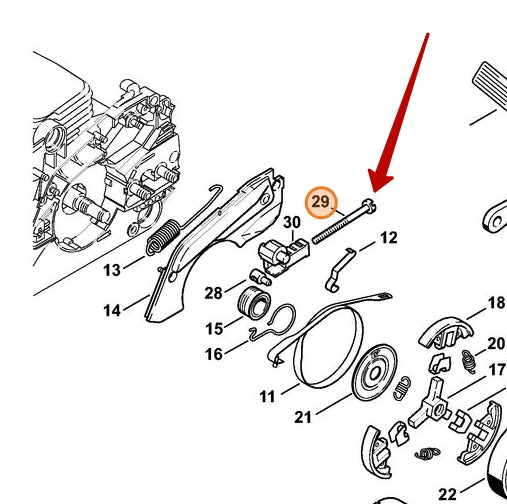 Adjusting Screw - Stihl 1123 664 1605