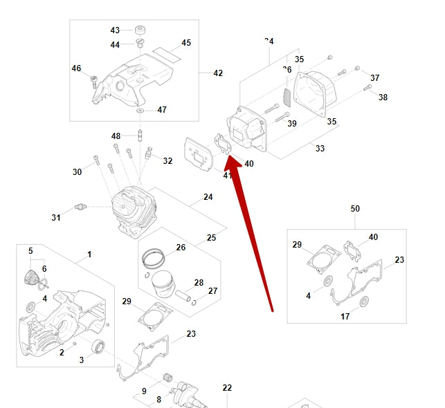 Gasket (Muffler) - Stihl 1124 149 0602