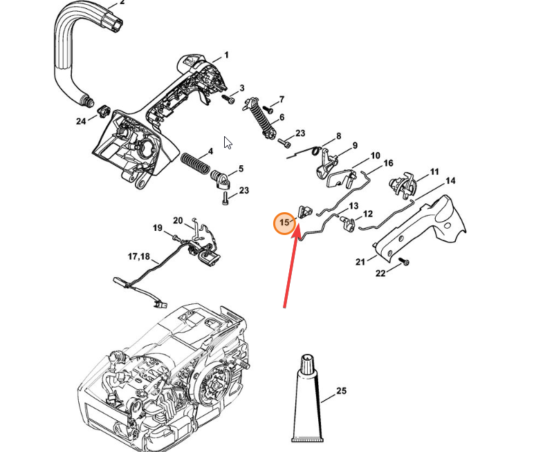 Double Lever - Stihl 1145 182 0400