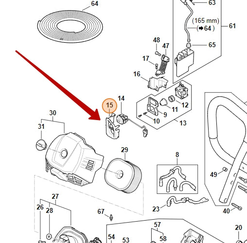 Cover (Stop Switch) - Stihl MS 500i