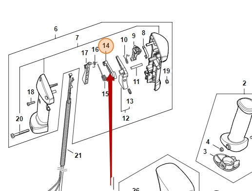 Lever - Stihl 4144 182 2801