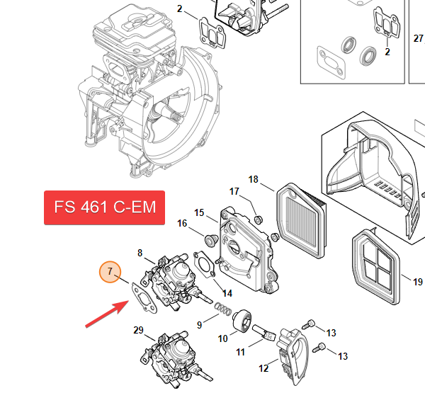 Gasket - Stihl 4147 129 0901