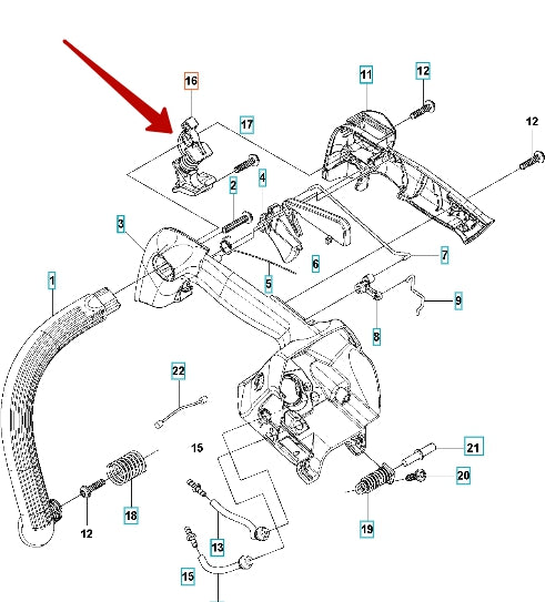 AV Spring (Handle) - Husqvarna T525