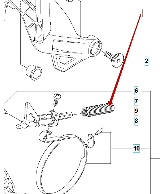 Brake Spring - Husqvarna 505 89 26-01