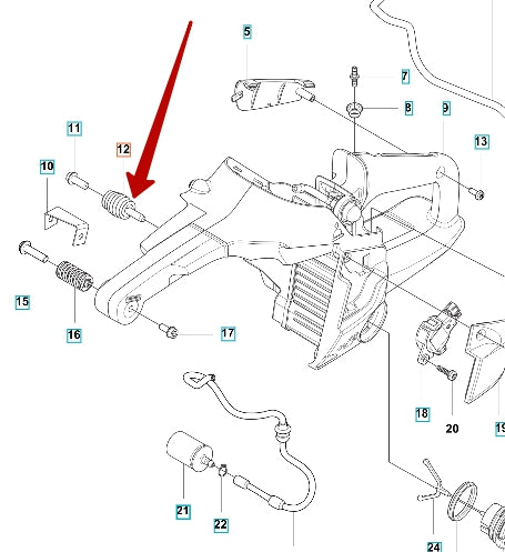 AV Spring (Fuel Tank) - Husqvarna 534 98 90-01
