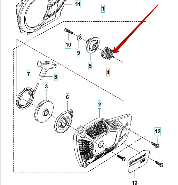 Spring (Starter) - Husqvarna 587 87 59-01