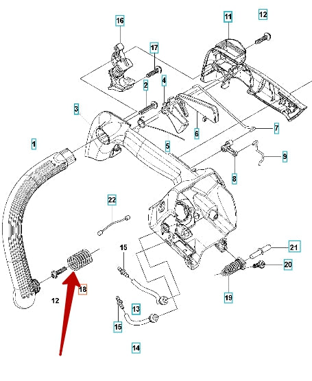 AV Spring (Handle) - Husqvarna T525