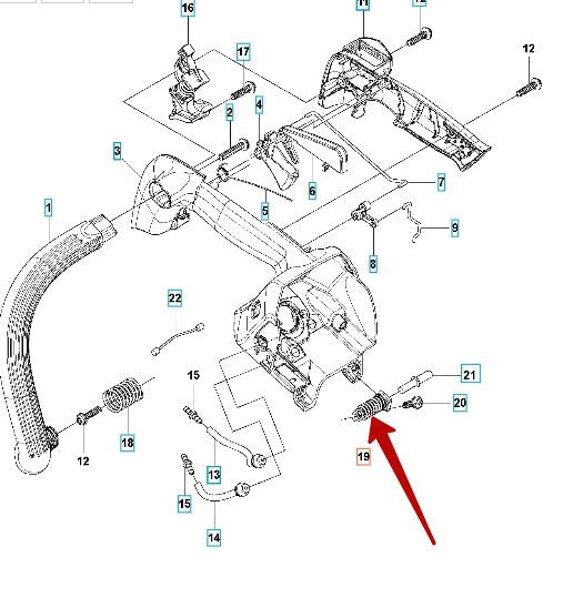 AV Spring (Handle) - Husqvarna T525