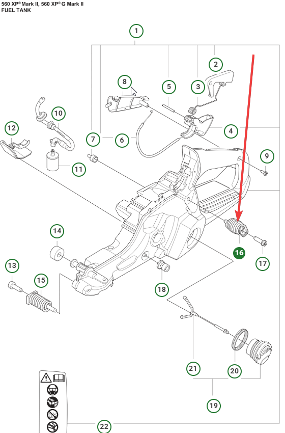 AV Spring (Rear) - Husqvarna 596 88 20-02