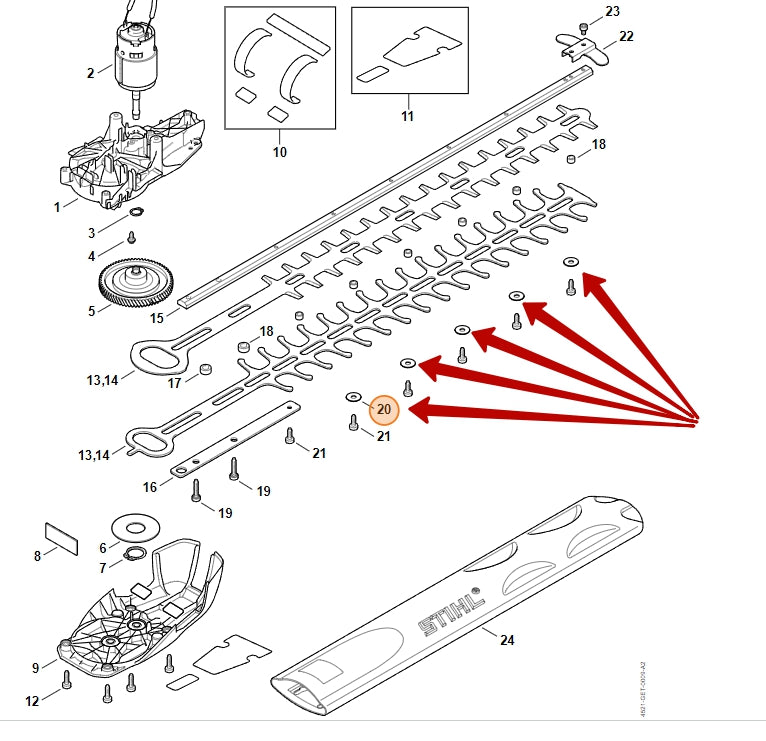 Washer (cutter bar) - Stihl 9298 003 3540