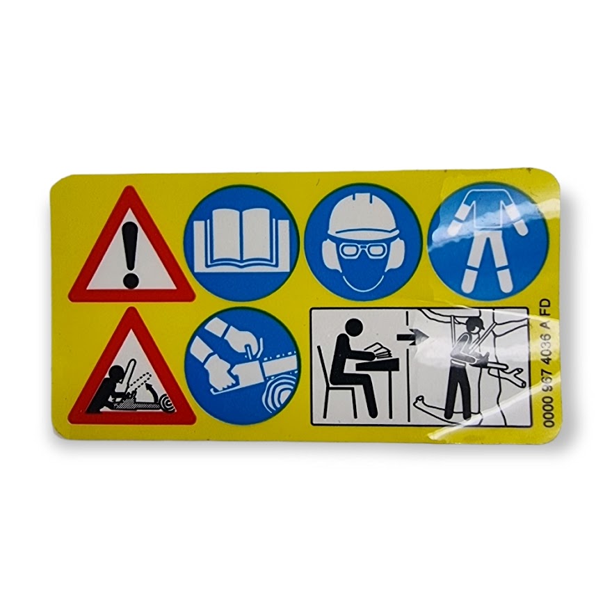 Decal Warning Pictogram MS - Stihl 0000 967 4036