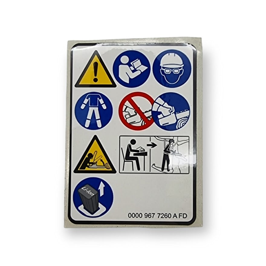 Decal Warning Pictogram - Stihl MSA 161 T