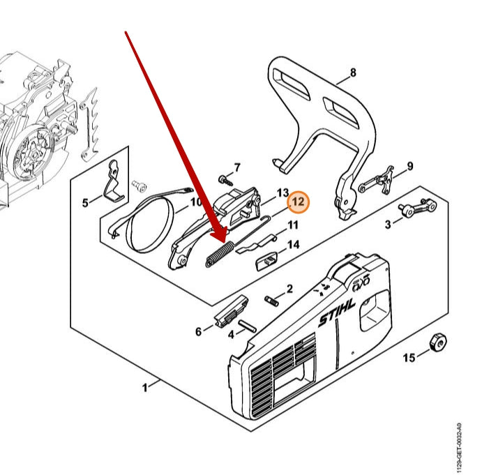 Tension Spring - Stihl MS 200 T