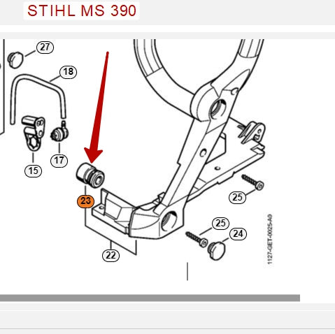 Annular Rubber Buffer - Stihl 1123 790 9900