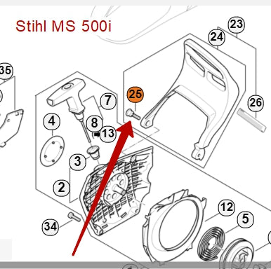 Screw Assy M5  - Stihl 1141 790 6100