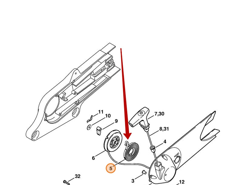 Rewind Spring - Stihl TS 400