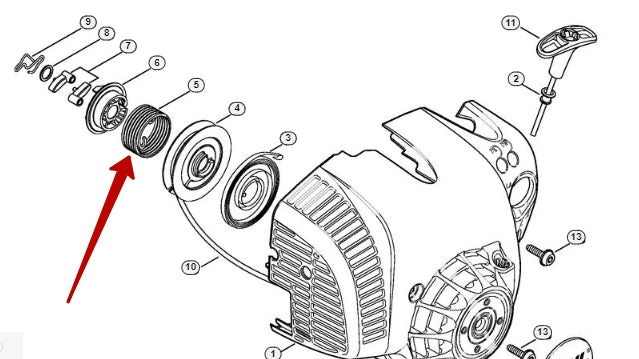 Spring for Rewind Starter - Stihl 4241 195 3501
