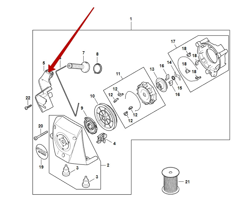 Rope Guide - Stihl BR 800 C-E