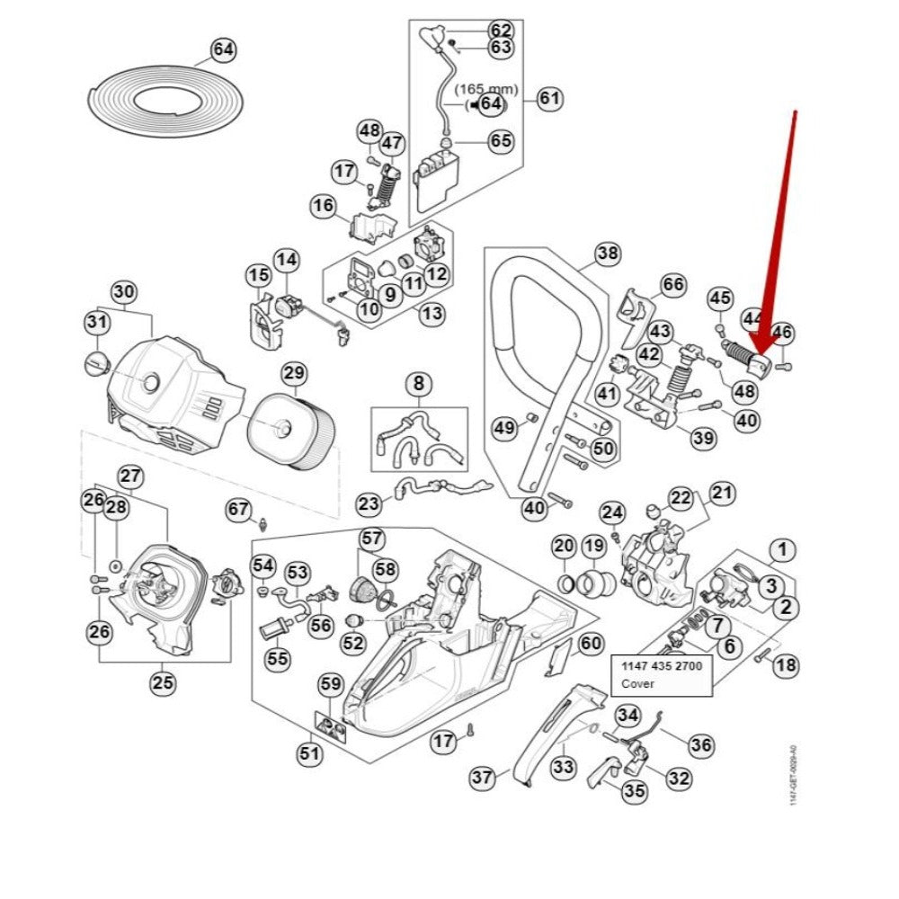 AV Spring Handlebar - Stihl MS 500i