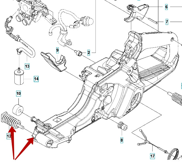 AV Spring (Fuel Tank Front) - Husqvarna 503 85 41-04