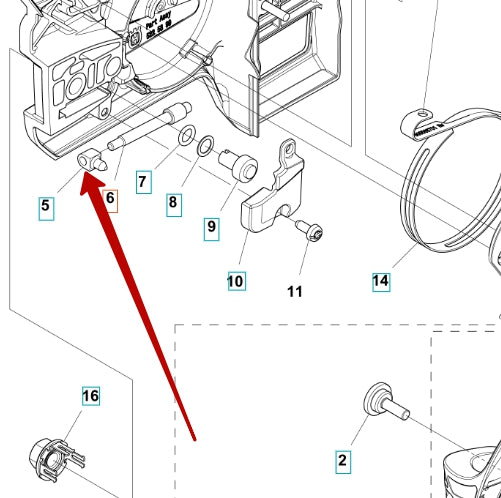 Bar Adjusting Pin - Husqvarna 588 85 03-01