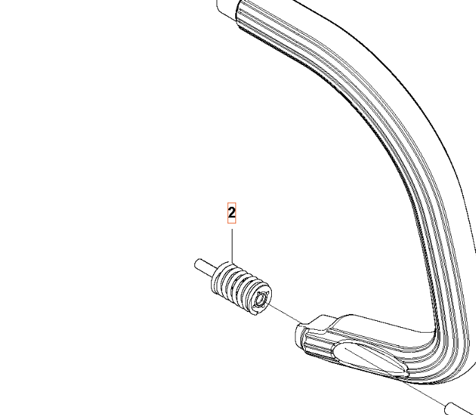 AV Spring Side Handle  -  Husqvarna T540XP - Skyland Equipment Ltd