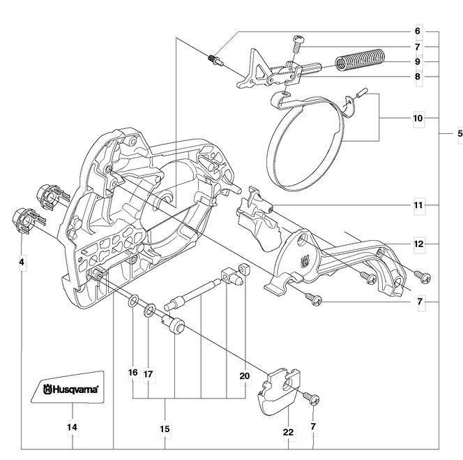 Clutch/Sprocket Cover - Husqvarna 550XP/XPG - Skyland Equipment Ltd