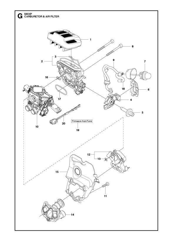 Husqvarna 560XP-XPG Air filter 25um Orange 505 12 63 07 (Default)