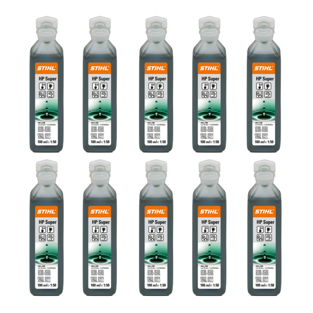Stihl HP Super 2-Stroke Oil - 100ml x 10 Pack